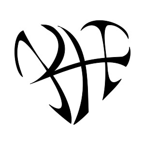 K+H heart tattoo