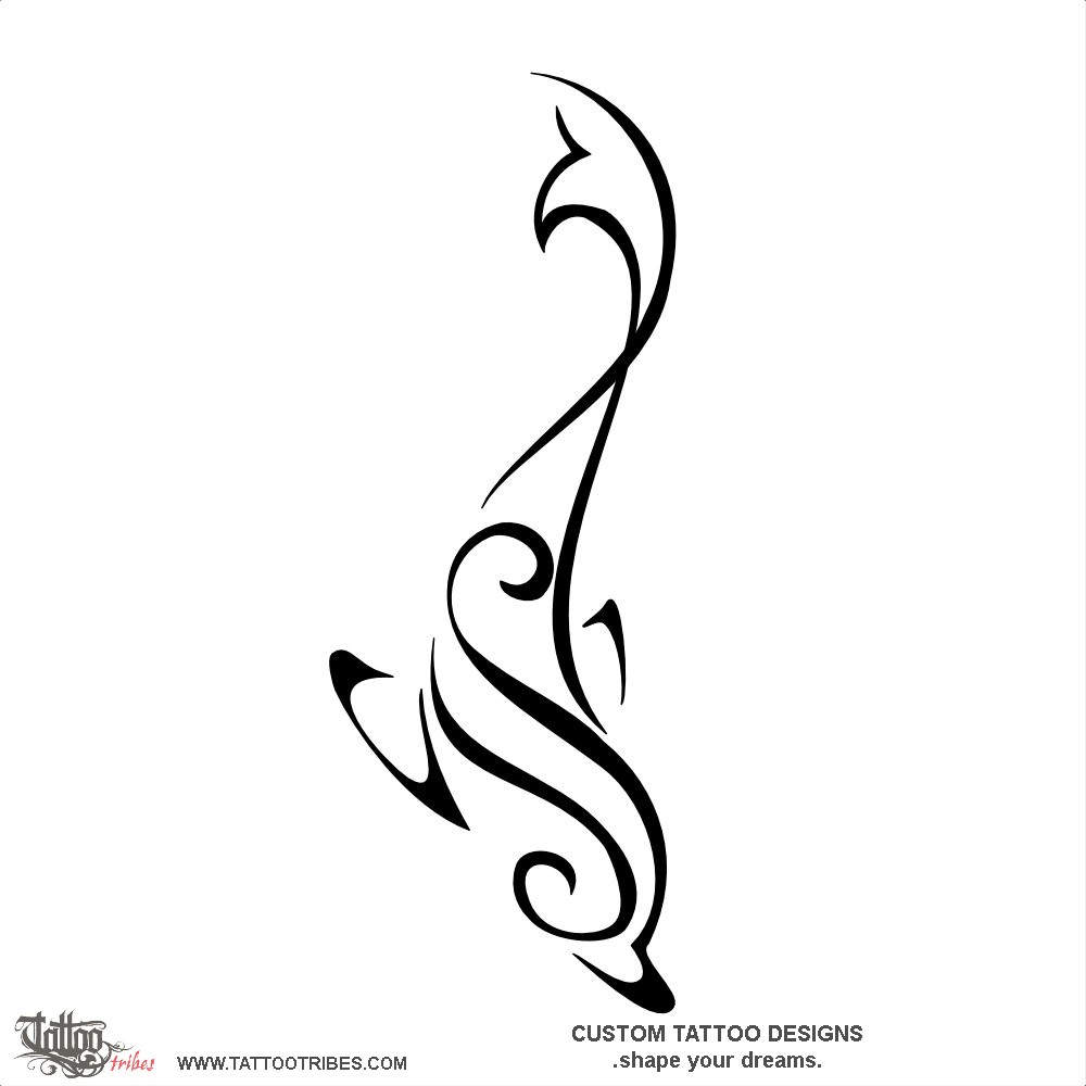 stylized dolphin tattoo