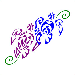 Two turtles Polynesian tattoo Two turtles Polynesian tattoo