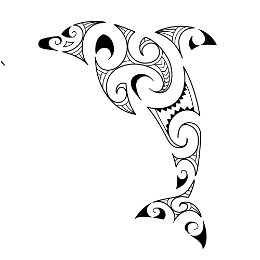 Maori style dolphin tattoo: Maori series: WATER